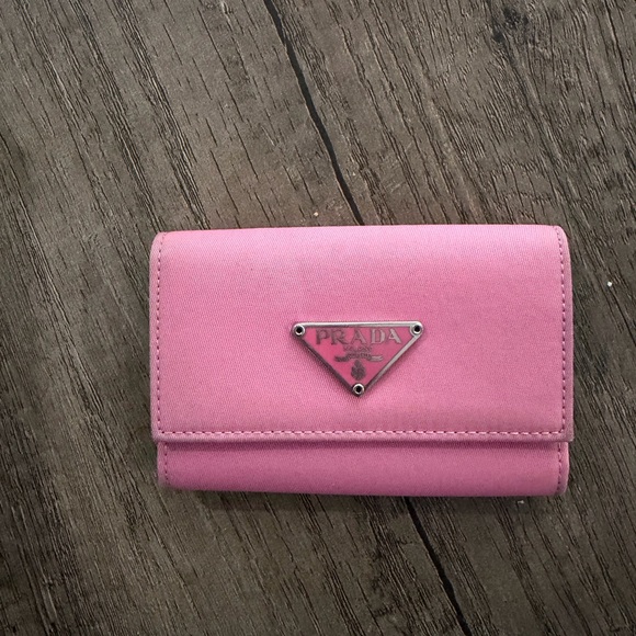 Prada Handbags - Prada Pink Tri-Fold Wallet